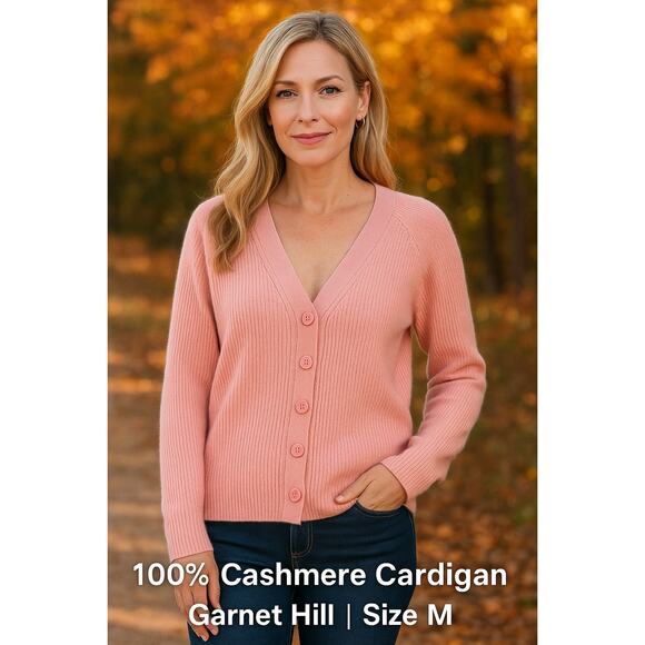 Garnet Hill Cashmere Cardigan - Picture 1 of 5